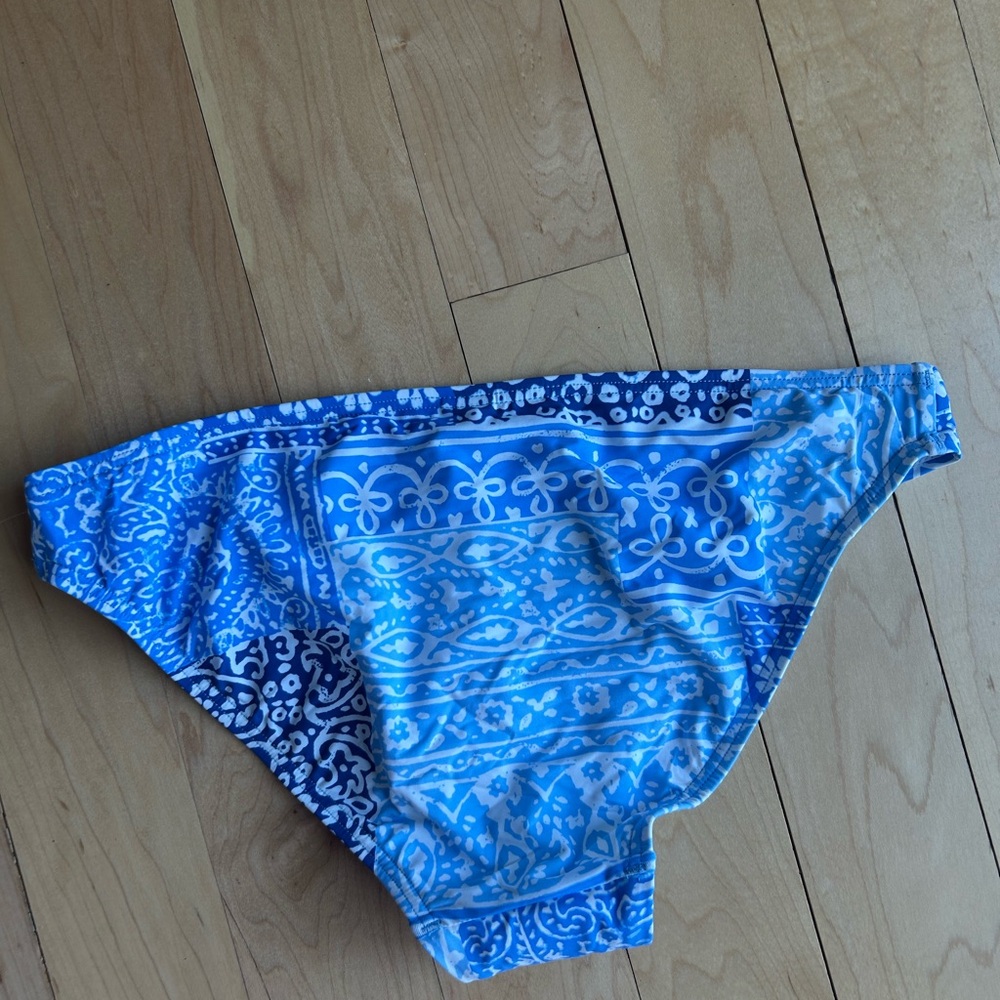 J. McLaughlin Blue and White Bikini Bottom - Picture 4 of 5